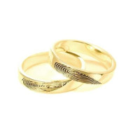 Personalized Fingerprint Ring 1 Pair