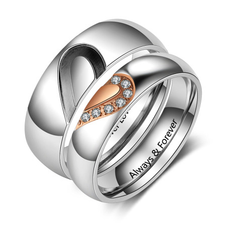 Personalized Stainless Steel Couple Ring