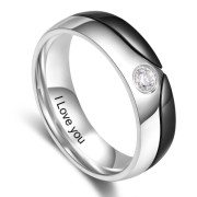 Personalized Stainless Steel Couple Ring