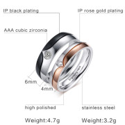 Personalized Stainless Steel Couple Ring