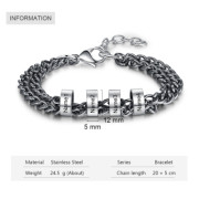 Engraving Stainless Steel Bracelet