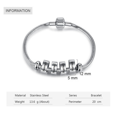 Engraving Stainless Steel Bracelet