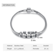 Engraving Stainless Steel Bracelet