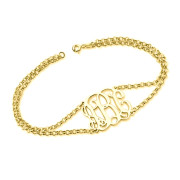 Personalized 925 Sterling Silver Monogram Bracelet