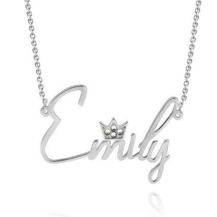 Crown Personalized Name Necklace