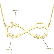 Wholesale Custom Three Name Necklace