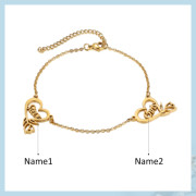 Custom Name Heart Anklet